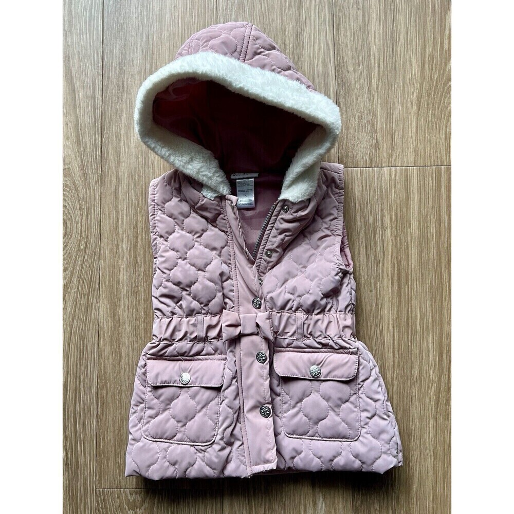 Nicole Miller Pink Purple Puffer Vest Size 5